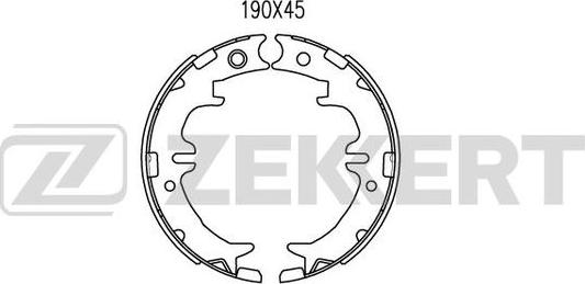 Zekkert BK-4046 - Комплект тормозных колодок, барабанные unicars.by