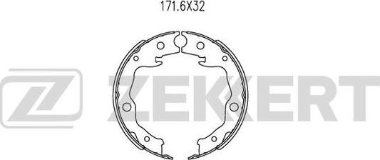 Zekkert BK-4043 - Комплект тормозных колодок, барабанные unicars.by