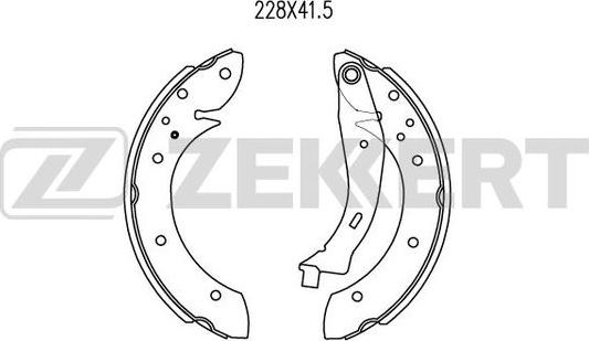 Zekkert BK-4069 - Комплект тормозных колодок, барабанные unicars.by