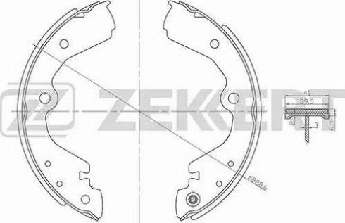 Zekkert BK-4178 - Комплект тормозных колодок, барабанные unicars.by