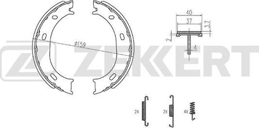 Zekkert BK-4324 - Комплект тормозных колодок, барабанные unicars.by