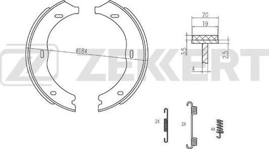 Zekkert BK-4323 - Комплект тормозных колодок, барабанные unicars.by