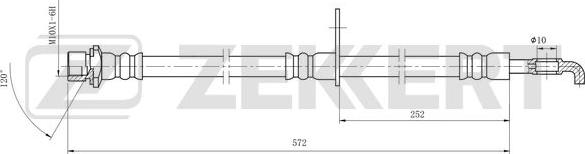 Zekkert BS-9497 - Тормозной шланг unicars.by