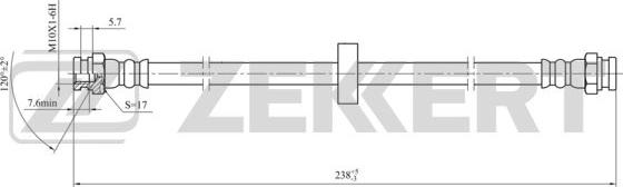 Zekkert BS-9433 - Тормозной шланг unicars.by