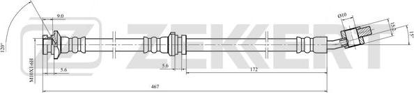 Zekkert BS-9514 - Тормозной шланг unicars.by