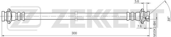 Zekkert BS-9522 - Тормозной шланг unicars.by