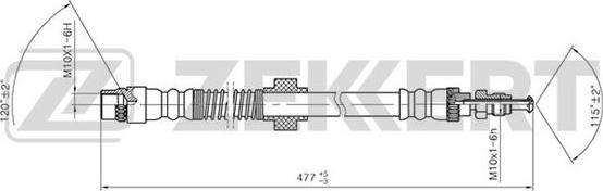 Zekkert BS-9098 - Тормозной шланг unicars.by