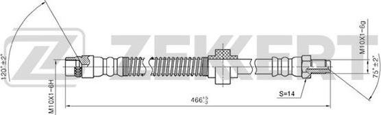 Zekkert BS-9097 - Тормозной шланг unicars.by