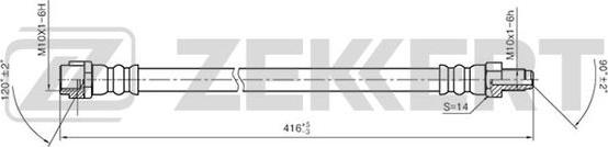 Zekkert BS-9040 - Тормозной шланг unicars.by