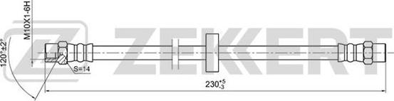 Zekkert BS-9047 - Тормозной шланг unicars.by