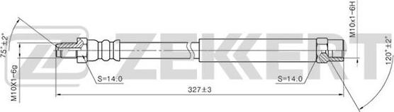 Zekkert BS-9002 - Тормозной шланг unicars.by