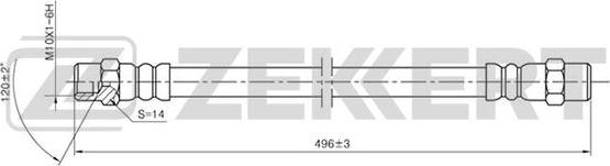 Zekkert BS-9035 - Тормозной шланг unicars.by