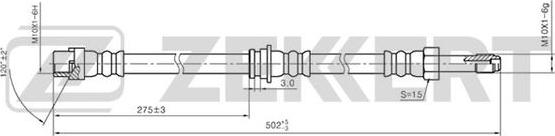 Zekkert BS-9196 - Тормозной шланг unicars.by