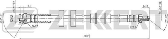 Zekkert BS-9168 - Тормозной шланг unicars.by