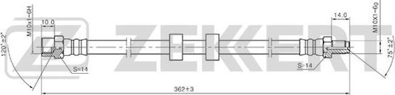 Zekkert BS-9109 - Тормозной шланг unicars.by