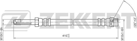 Zekkert BS-9201 - Тормозной шланг unicars.by