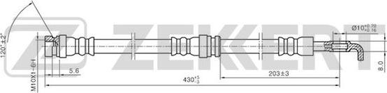 Zekkert BS-9232 - Тормозной шланг unicars.by