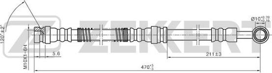 Zekkert BS-9221 - Тормозной шланг unicars.by