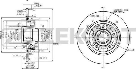 Zekkert BS-5998 - Тормозной диск unicars.by