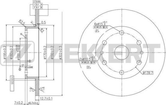 Zekkert BS-5978 - Тормозной диск unicars.by