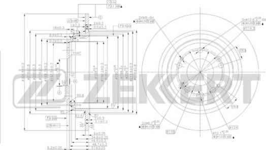 Zekkert BS-5493 - Тормозной диск unicars.by