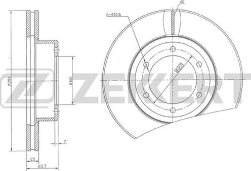 Zekkert BS-5497 - Тормозной диск unicars.by