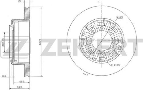 Zekkert BS-5443 - Тормозной диск unicars.by