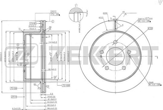 Zekkert BS-5409 - Тормозной диск unicars.by