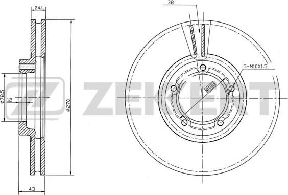 Zekkert BS-5597 - Тормозной диск unicars.by