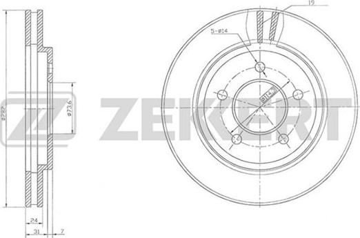 Zekkert BS-5503 - Тормозной диск unicars.by