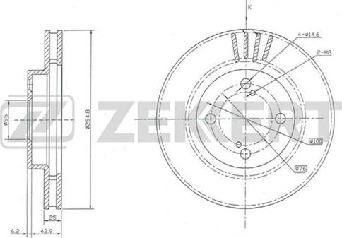 Zekkert BS-5692 - Тормозной диск unicars.by