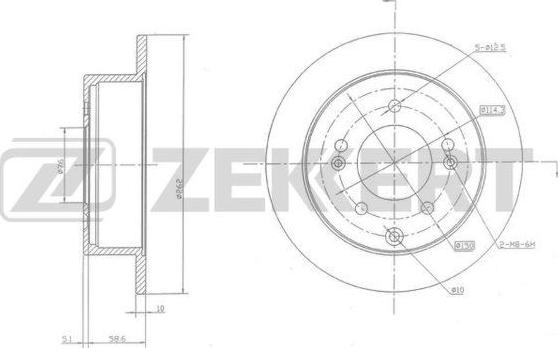 Zekkert BS-5642 - Тормозной диск unicars.by