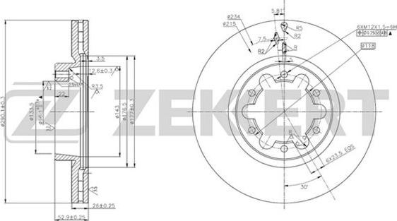 Zekkert BS-5653 - Тормозной диск unicars.by