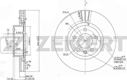 Zekkert BS-5600 - Тормозной диск unicars.by