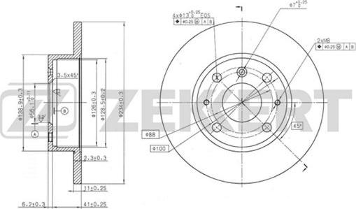 Zekkert BS-5685 - Тормозной диск unicars.by