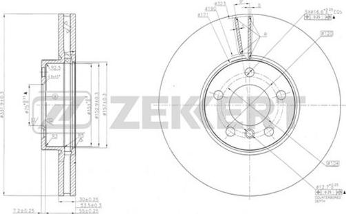 Zekkert BS-5634 - Тормозной диск unicars.by