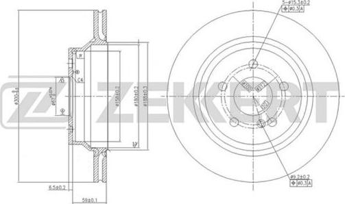 Zekkert BS-5633 - Тормозной диск unicars.by