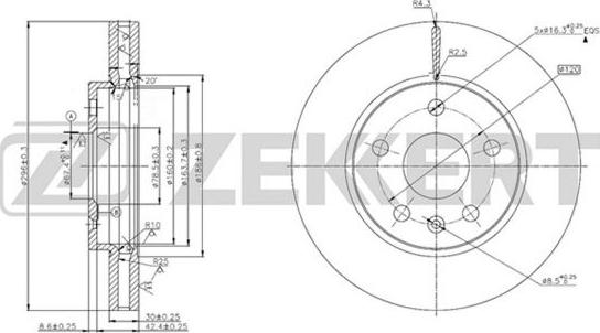 Zekkert BS-5622 - Тормозной диск unicars.by