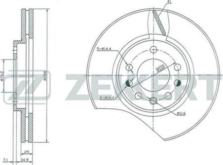 Zekkert BS-5099 - Тормозной диск unicars.by