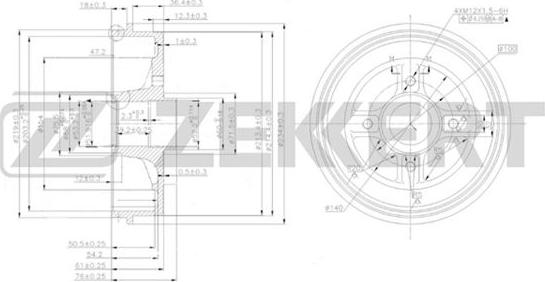 Zekkert BS-5090 - Тормозной барабан unicars.by