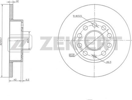 Zekkert BS-5042 - Тормозной диск unicars.by