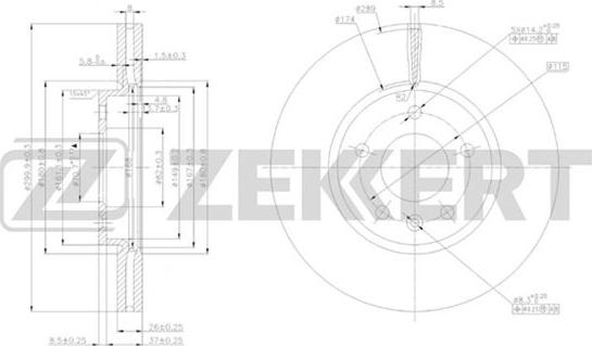 Zekkert BS-5051 - Тормозной диск unicars.by