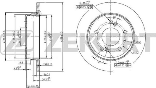 Zekkert BS-5060 - Тормозной диск unicars.by