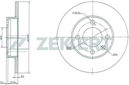 Zekkert BS-5068 - Тормозной диск unicars.by