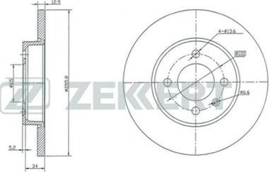 Zekkert BS-5089 - Тормозной диск unicars.by