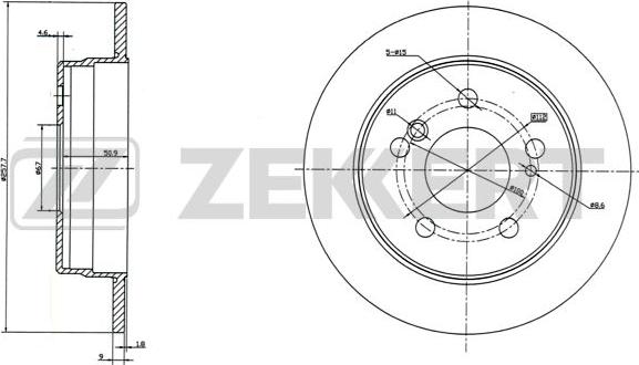 Zekkert BS-5020 - Тормозной диск unicars.by