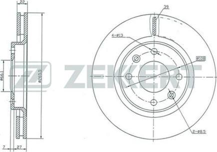 Zekkert BS-5028 - Тормозной диск unicars.by