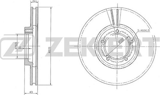 Zekkert BS-5075 - Тормозной диск unicars.by