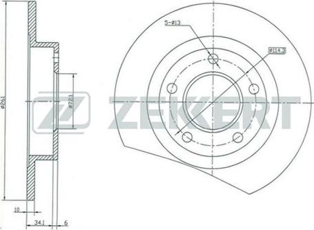 Zekkert BS-5150 - Тормозной диск unicars.by