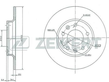 Zekkert BS-5161 - Тормозной диск unicars.by